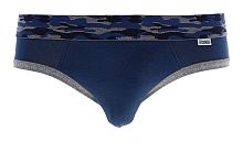 Мужские трусы-слипы с камуфляжной набивной резинкой