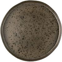 Тарелка «Фобос» мелкая;керамика;D=26,5см;коричнев.
