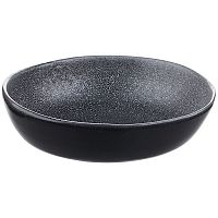 Тарелка глубокая «Млечный путь»;фарфор;0,6л;D=185,H=50мм;черный,серый