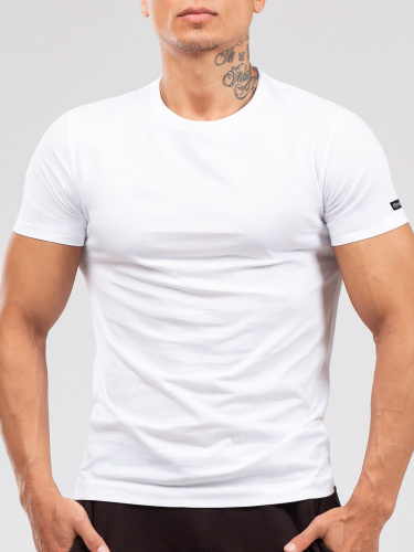 Мужская облегающая футболка с круглым вырезом фото 3