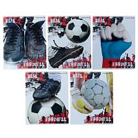 Тетрадь 48 листов в клетку  Настоящий футбол , обложка мелованный картон, гибридный лак, МИКС