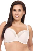 Бюстгальтер на косточках с шитыми чашками из ткани с тиснением