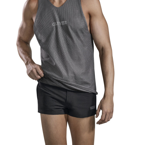 Черно-серая двусторонняя мужская майка Fit Tank-top фото 3