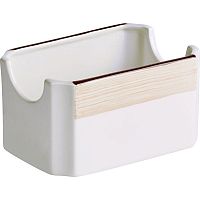 Сахарница для пакетиков «Чино»;фарфор;150мл;,H=56,L=102,B=70мм;белый,бежев.