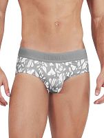 Серые мужские трусы-брифы с растительным принтом Grace Classic Brief