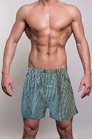 Зеленые клетчатые трусы-шорты