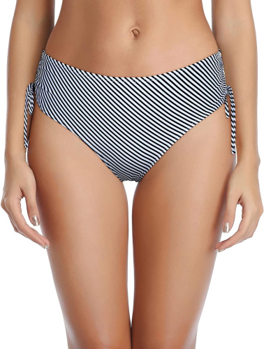 Женские плавки в полоску с утяжками по бокам фото 2