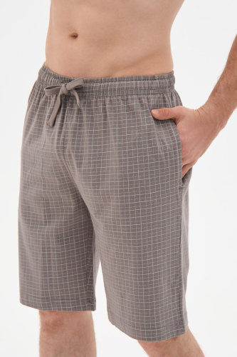 Мужские домашние шорты с поясом на завязках фото 2