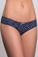 Женские трусики-слипы в мелкий разноцветный горошек
