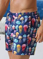 Мужские пляжные шорты с принтом в виде медуз