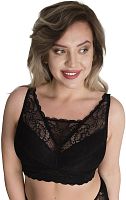 Кружевной бюстгальтер-топ +size с мягкими чашками