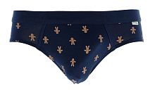 Мужские трусы-слипы с принтом в виде пряничных человечков