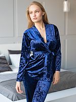 Женский домашний костюм из бархатного велюра