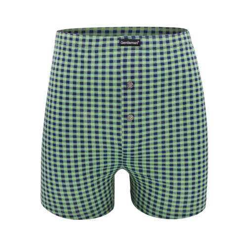 Мужские хлопковые трусы-боксеры в мелкую клетку