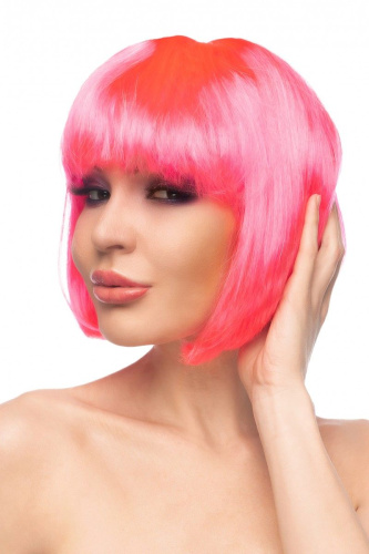 Ярко-розовый парик  Ахира фото 2