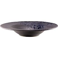 Тарелка для пасты «Фобос»;керамика;D=285,H=55мм;серый,синий