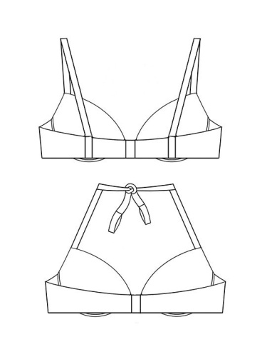 Раздельный купальник: формованный лиф и плавки фото 3