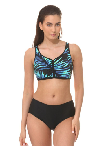 Раздельный купальник: принтованный лиф и высокие плавки фото 7