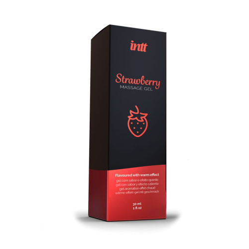 Массажный гель с ароматом клубники Strawberry - 30 мл. фото 3