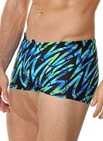 Черные плавки-боксеры с цветными зигзагами