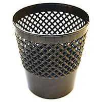 Черная сетчатая корзина для бумаг и мусора «Офис-класс» (объем 12 литров)