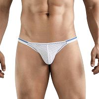 Белые перфорированные трусы-слипы Clever Esencial Brief Slip