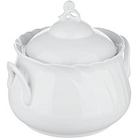Супница «Голубка» с крышкой;фарфор;2,2л;белый