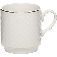 Кружка «Афродита»;фарфор;300мл;D=8,H=9,L=11см;белый,золотой