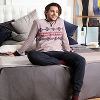 Домашний мужской костюм с манжетами