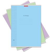 Тетрадь А4, 48 листов в клетку, ErichKrause  Классика Visio , обложка мелованный картон, блок офсет 100% белизна, МИКС, (1 вид в спайке)