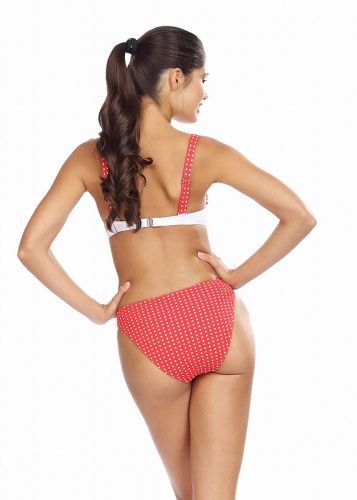 Раздельный купальник с элементами в горошек фото 2