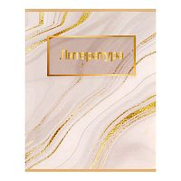 Тетрадь предметная Calligrata  Мрамор светлый , 48 листов в линию Литература, со справочным материалом, обложка мелованный картон, УФ-лак, блок офсет