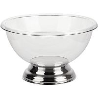 Емкость для охлаждения бутылок для шампанского;пластик,сталь нерж.;15л;D=44,H=22,B=25см;прозр.,метал