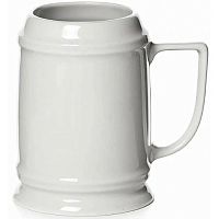 Белая кружка для пива «Принц» (объем 0,88 л.)