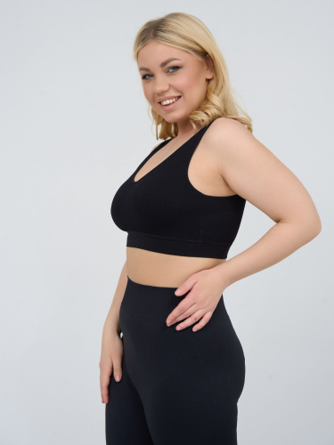 Бюстгальтер-топ в мелкий рубчик фото 2