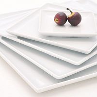 Тарелка «Анкара» квадратная;фарфор;,L=25,5,B=25,5см;белый