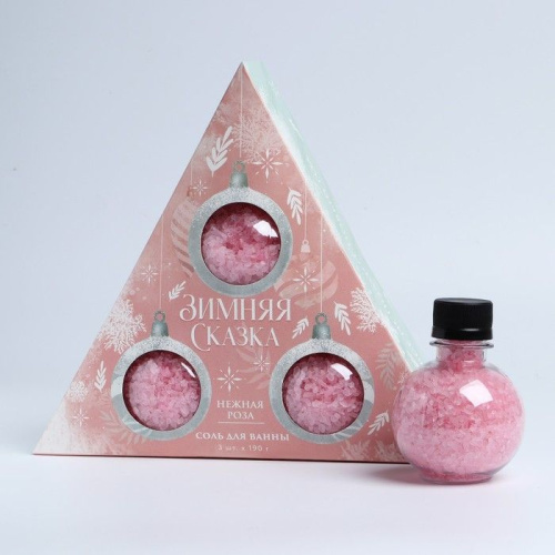 Набор соли для ванны «Зимняя сказка» с ароматом розы фото 6