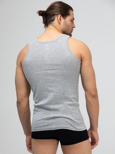 Уютная мужская майка в мелкий рубчик фото 5