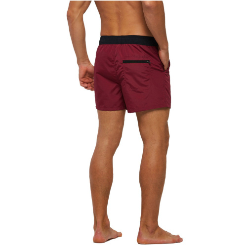 Бордовые пляжные мужские шорты фото 3