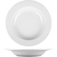 Тарелка глубокая «Тренд»;фарфор;300мл;D=22,5см;белый