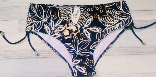 Плавки с боковой регуляцией и цветочным рисунком фото 5