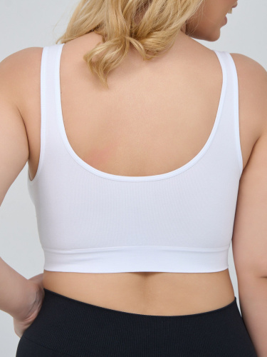 Гладкий бюстгальтер-топ с широкими бретелями фото 5