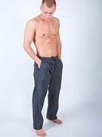 Удобные домашние мужские брюки с принтом в виде перышек