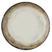 Тарелка «Шэйд»;фарфор;D=20см;белый,коричнев.