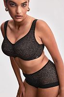 Черный бюстгальтер с мягкой plus size чашкой Celeste