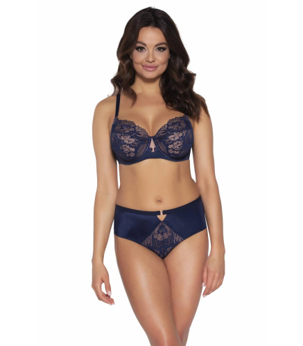 Стильный бюстгальтер на косточках plus size с кружевом фото 8