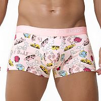 Розовые трусы-боксеры с принтом в виде скейтбордов