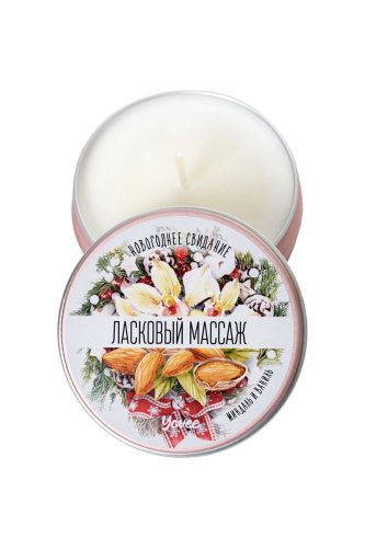 Массажная свеча «Ласковый массаж» с ароматом миндаля и ванили - 30 мл. фото 5