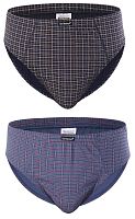 Комплект из двух хлопковых клетчатых трусов-слипов