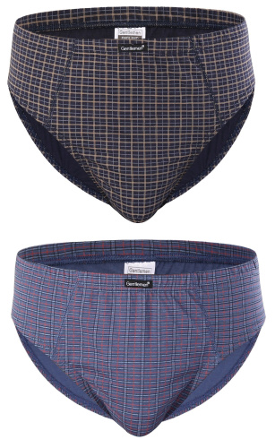 Комплект из двух хлопковых клетчатых трусов-слипов